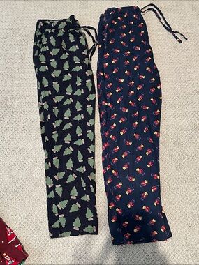 J. Crew & Ralph Lauren Flannel Mens Pajama PJ Pants Polo Bear and Trees Sz M